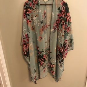 Save green kimono plus size 2X